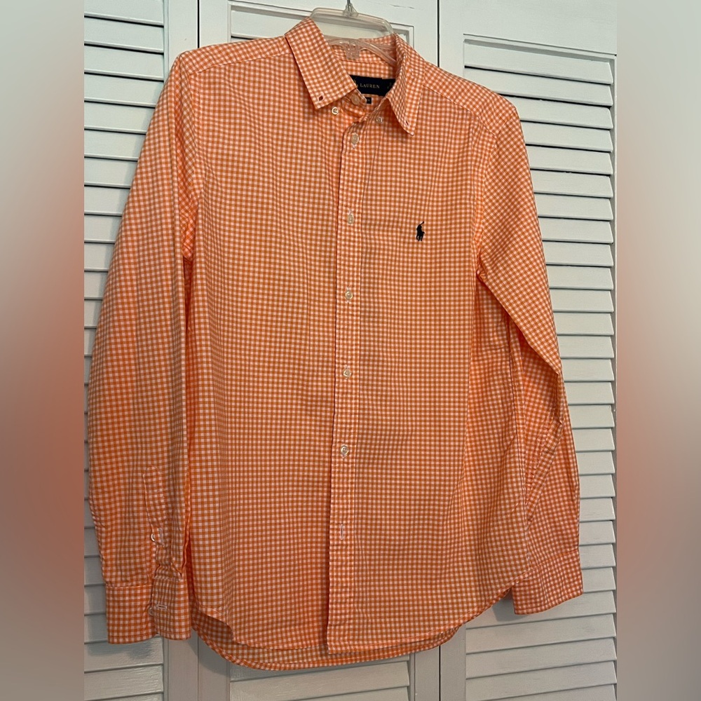 Ralph Lauren Boys (Youth) Orange Casual Button Down Shirt - Size 18-20